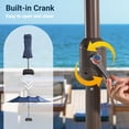 thumbnail image 3 of XIZZI 15ft Patio Umbrella with Base and Crank Handle, Extra Large Double-Sided Outdoor Umbrella with Waterproof, UV Resistant, Rectangle Garden Table Umbrellas Dark Blue, 3 of 9