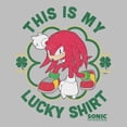 thumbnail image 2 of Mens Sonic the Hedgehog This Is My Lucky Shirt Knuckles T Shirt, 2 of 5