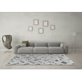 thumbnail image 3 of Ahgly Company Indoor Square Abstract Gray Modern Area Rugs, 4' Square, 3 of 4