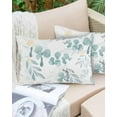 thumbnail image 6 of Boho Leaves Throw Pillow Cover, Spring Summer Green Watercolor Plants Rectangle Decorative Pillow Case Protector Soft Cushion Cover Lumbar Pillowcase for Couch Sofa Bedroom Car Chair Decor 20x26 Inch, 6 of 8