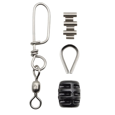 BQBQERT 9Pcs Rolling Bearing Swivels Tackle Set Outdoor Angling Fishing Rings Swivels Stainless Steel Fishing Rod Connector Set