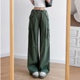 thumbnail image 6 of JXMVOJ Cargo Pants for Women High Waisted Casual Pants Baggy Stretchy Wide Leg Y2K Streetwear Women’s Elastic Waist Solid Casual With Pockets Outing Full Length Pants with Pockets, 6 of 6