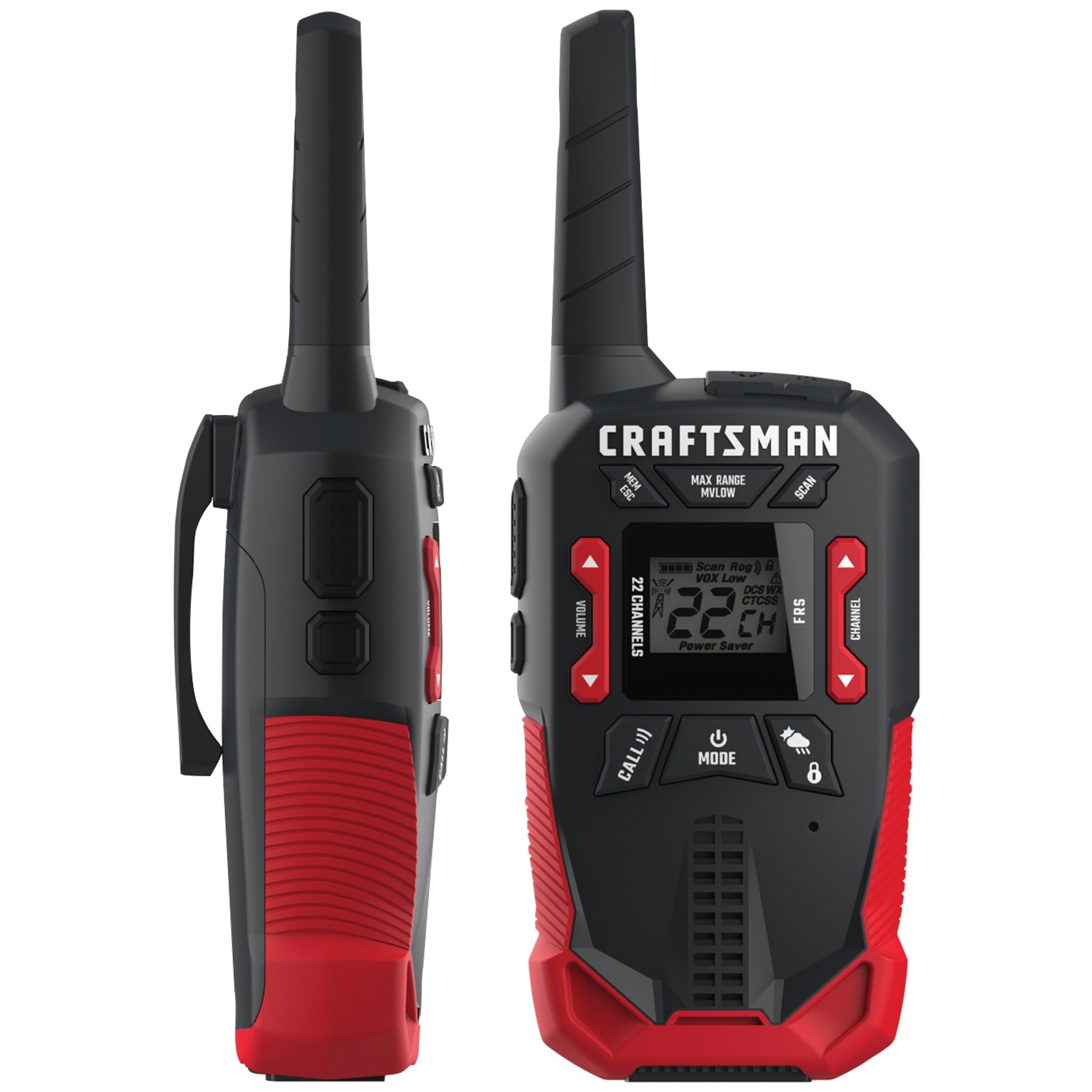 Craftsman CMXZRAZF668 32-Mile Long Range Walkie Talkies With VOX 