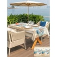 thumbnail image 5 of Outdoor Tablecloth with Umbrella Hole for Patio/Picnic/Party, Starfish Coastal Waterproof Table Cloth Rectangle Table Cover Washable, Summer Ocean Coral Conch Seagrass Vintage Brown (54"x 80"), 5 of 8