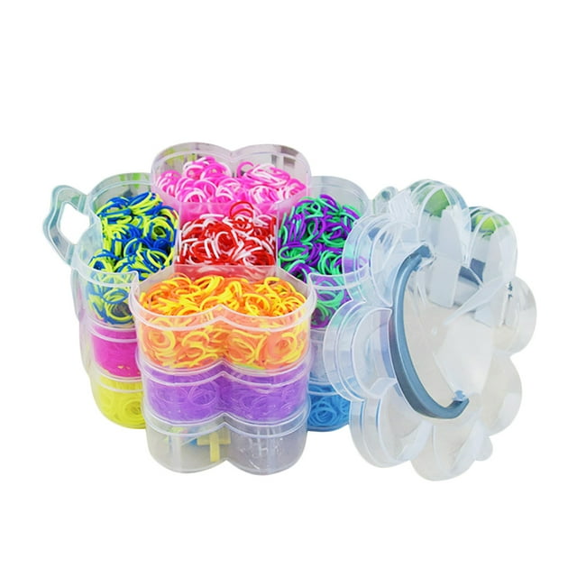 Kids Rubber Band Kit Creative Educational DIY Loom Band Kit Rainbow Rubber Bands