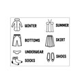 thumbnail image 1 of Less Than 5 Stickers Wall Sticker Boys Men Clothing Clothes Classification Logo Label Wall Decal Removable PVC Decoration for Home Bedroom Cloakroom Wardrobe Drawer Storage Box Decor, 1 of 9