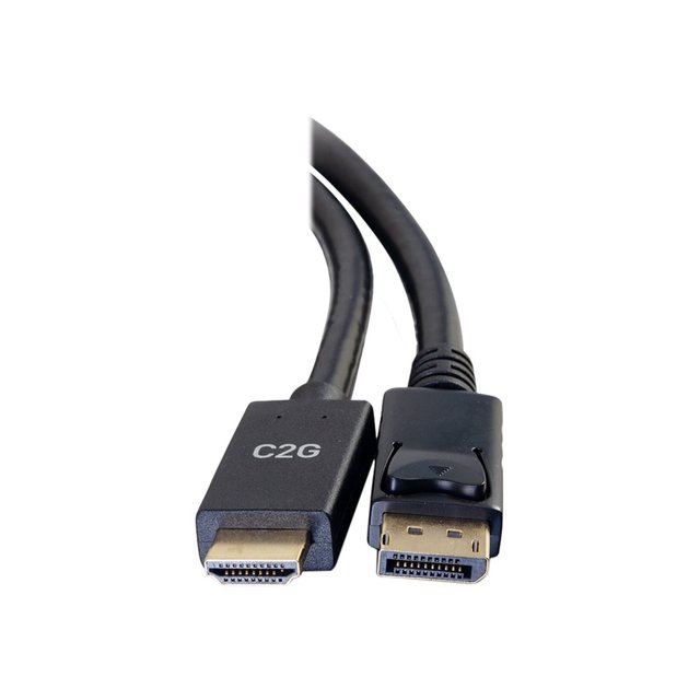 C2G 3ft DisplayPort to HDMI Cable - DP to HDMI Adapter Cable - DisplayPort 1.2a HDMI 1.4b - 4K 30Hz - M/M - Adapter cable - DisplayPort male to HDMI male - 3 ft - black - passive, 4K support