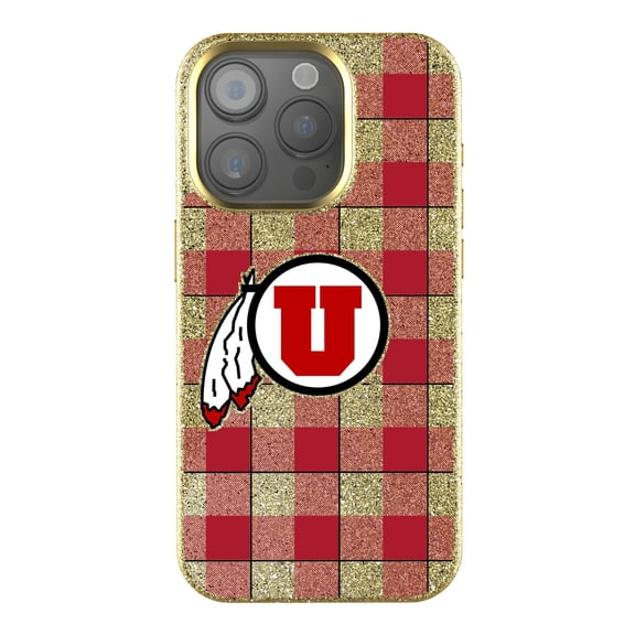 Keyscaper Utah Utes Plaid Bling iPhone Case