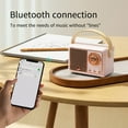thumbnail image 4 of Cateissary Altavoz 5,0 compatible con Bluetooth, electrochapado inalámbrico antiguo, portátil, bonito, tarjeta de memoria de 400mAh, reproductor Cables de audio/vídeo Amarillo, 4 of 6