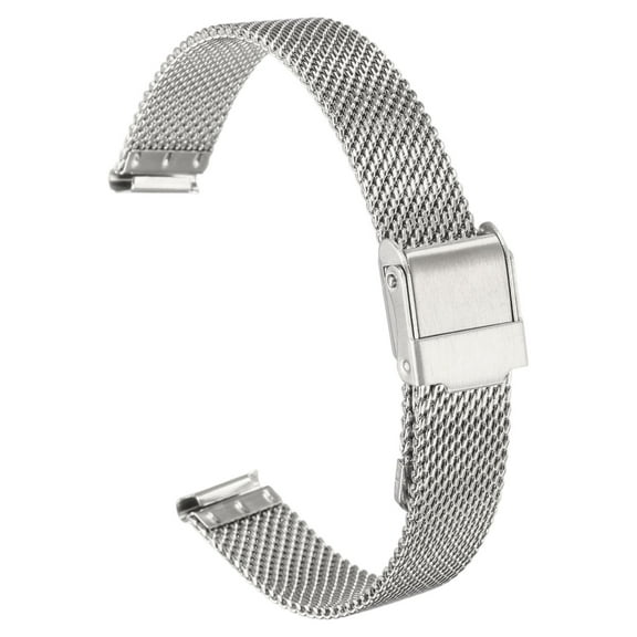 Uxcell Stainless Steel Mesh Watch Band 12mm Quick Release Adjustable Metal Replacement Watch Strap for Men Women, Silver