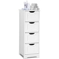 thumbnail image 5 of Topbuy 4 Drawers Bathroom Storage Cabinet Free-Standing Side Storage Organizer, White, 5 of 9