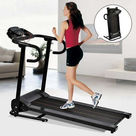 Murtisol 1100W Portable Folding Electric Motorized Treadmill Machine LCD Displayer Walking Running Cardio Exercise Fitness Home Gym