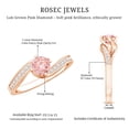 thumbnail image 5 of Rosec Jewels IGI Certified Lab Grown Pink Diamond Solitaire Engagement Ring 1 Ct (Fancy Pink Color and VS1 Clarity) - Womens Pink White Diamond Ring, 10K Rose Gold, US 9.50, 5 of 8