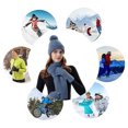 thumbnail image 5 of 1 juego de gorro, bufanda y guantes, gorro de lana de punto de tres piezas, gorro cálido para mujer, 5 of 5