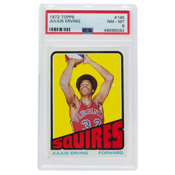Julius Erving 1972 Topps 195 Squires Rookie Basketball Card PSA 8