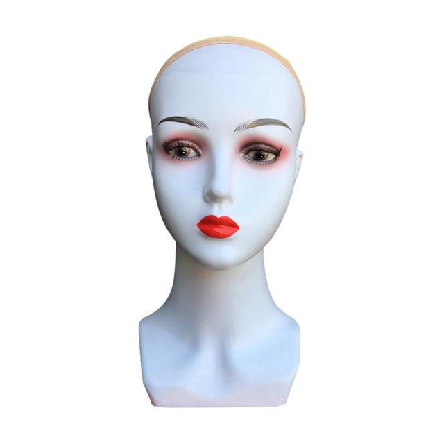 Mujer realista, cabeza de maniquí, con cabezas de peluca de maquillaje completo, busto de cabezas de maniquí 05 Jinwen Cabeza de maniquí femenino