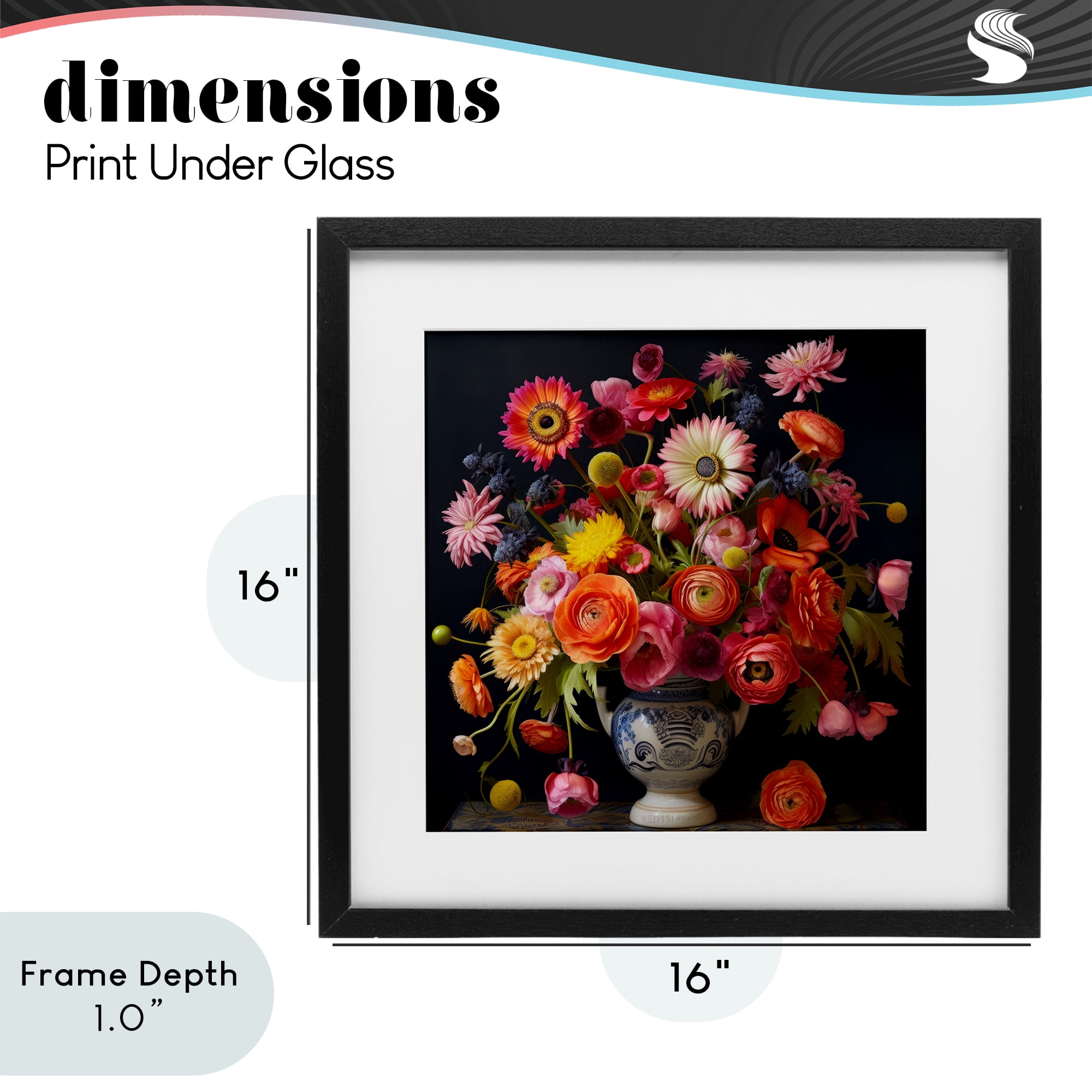 Stupell Industries Harmonious Spring Bouquet Black Framed Print Under Glass, design by Lazar Studio