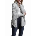 thumbnail image 2 of para Mujer: Suéter Holgado de Punto con de Murciélago y Gran Tamaño. Gris Talla Única, 2 of 8
