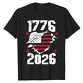 thumbnail image 4 of HCYSFG Womens Summer Crew Neck Elbow Sleeve Tops July 4th Independence Day Flag Motif Tees 250th Anniversary T-Shirts, 4 of 4