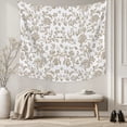 thumbnail image 5 of Khaki Flower Large Tapestry for Bedroom Wall Hanging Tapestry,Vintage Farmhouse Boho Leaf Spring Plant Ceiling Backdrop Tapestries Poster Blanket Wall Decor for Teens Room Living Room Dorm 100" x 59", 5 of 8