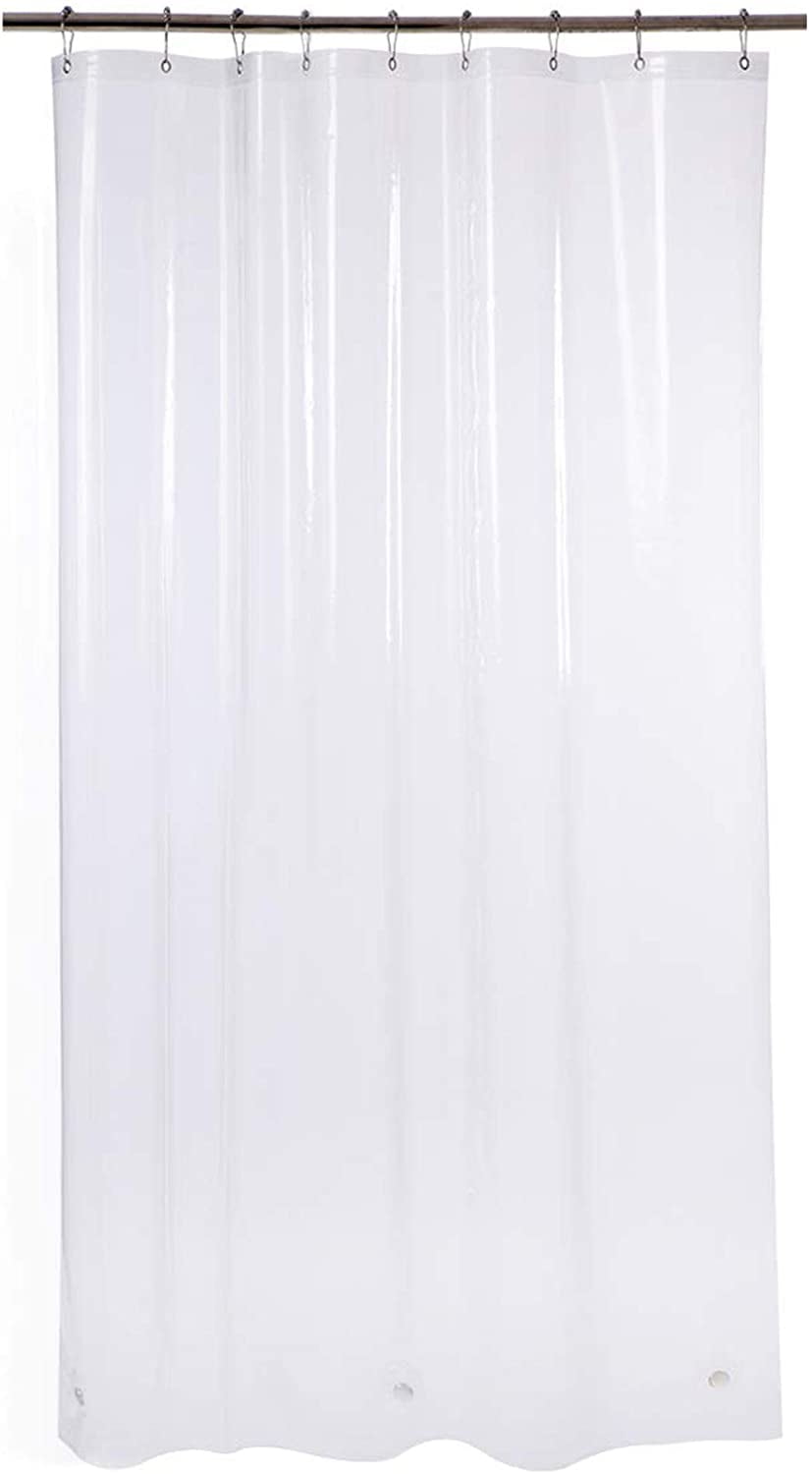 Plastic Shower Curtain, 54 x 72 Inches Clear EVA 8G Shower Curtain with
