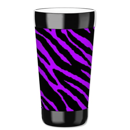 

Mugzie 16-Ounce Tumbler Drink Cup with Removable Insulated Wetsuit Cover - Purple Zebra