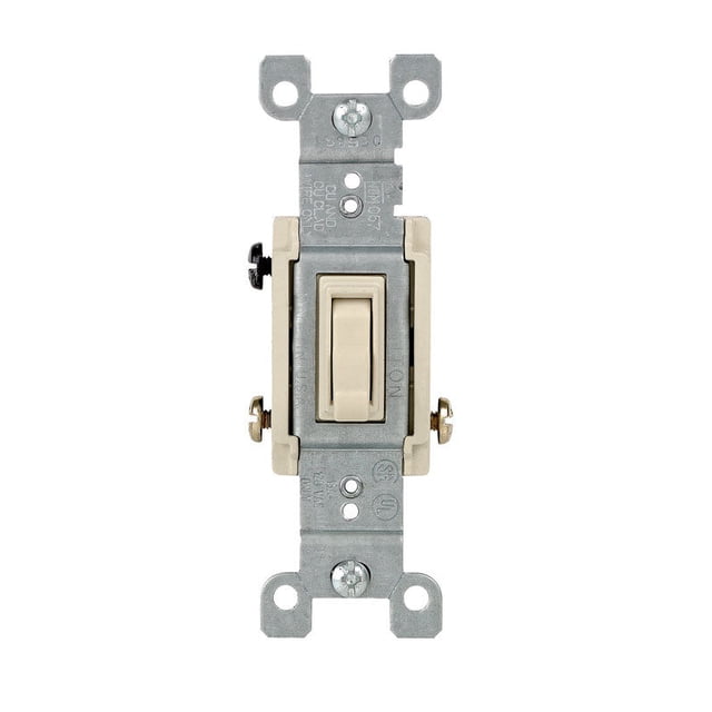 Switch Leviton Toggle 15 A, color marfil, paquete de 10 unidades, para uso residencial