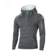 thumbnail image 1 of Fashnice Chandails en Molleton pour Hommes Sweat à Capuche Manches Longues Coupe Régulière Sport Gris Foncé S, 1 of 5