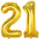 thumbnail image 2 of 21 Globos de números Gold Big Giant Jumbo Number 21 Foil Mylar Globos para suministros par Jonhamwelbor Jonhamwelbor, 2 of 2