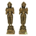 thumbnail image 3 of Ashopi Decor Deep Laxmi Pair Made Of Metal Unique For Decor And Temple Brass (Pack of 2) Table Diya Set (Black Antique), 3 of 6