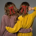 thumbnail image 4 of Hearth & Gear 2 Pcs Pinces à Cheveux pour Femmes avec Ruban à Franges Nœud Papillon Pinces à Cheveux pour Femmes avec Longue Queue Pinces à Cheveux Solides Accessoires pour Cheveux Longs Barrettes Pinces à Cheveux avec Nœud Barrettes à Cheveux Roses, 4 of 6