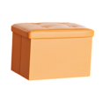 thumbnail image 2 of Reposapiés Taburete Plegable Almacenamiento Banco Otomano Bin Rectangular Reposapiés Caja de Juguetes Cofre para Libros Bar Sala de Estar Entrada Naranja, 2 of 9