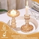 thumbnail image 4 of Juego de 6 portavelas cónicos, portavelas dorado y candelabro vintage, candelabro de vidrio para centros de mesa, decoración de otoño, Navidad, otoño, Acción de Gracias, 4 of 7
