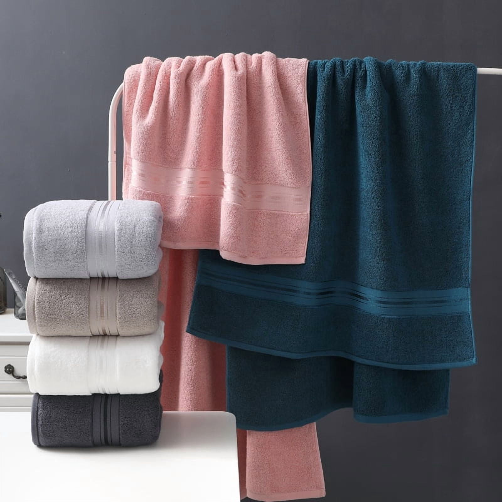 Zhuge Light Brown Cotton Hotel-Grade Bath Towel, 70x150cm Plush Thick Ultra Absorbent, 1 Piece for Home/Hotel/Spa