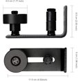 thumbnail image 2 of Paquete de 2 guías de piso para puerta corrediza de granero de alta resistencia para rodillo ajustable inferior, 8 opciones de configuración, guía de piso para puerta de granero plana (negro, 2 of 5