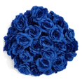 thumbnail image 3 of Flores Artificiales Cabezas de Flores de Rosas de Seda, 150 Piezas (Azul Oscuro), 3 of 5