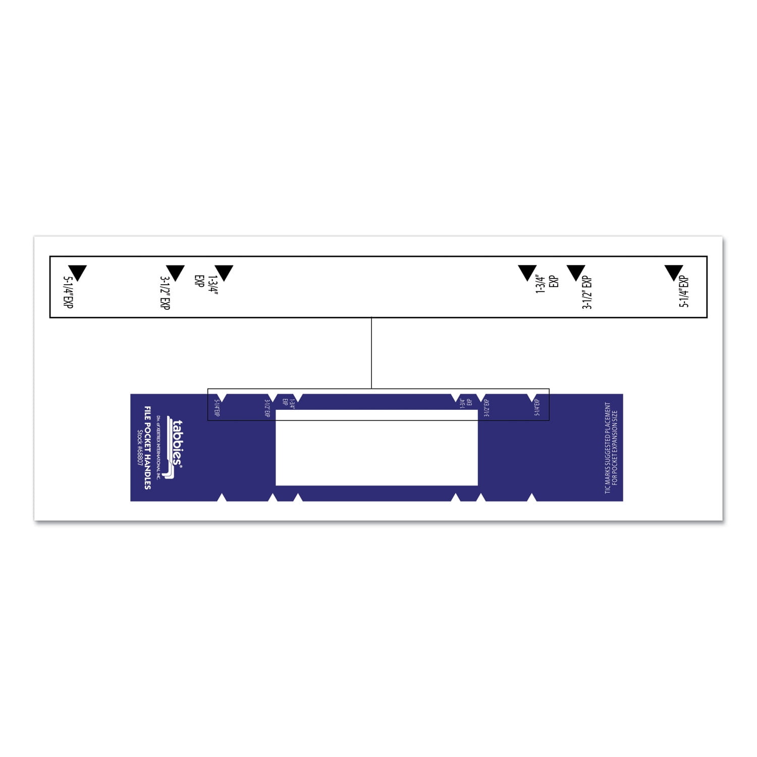 Tabbies, TAB68807, File Pocket Handles, 48 / Pack, Dark Blue
