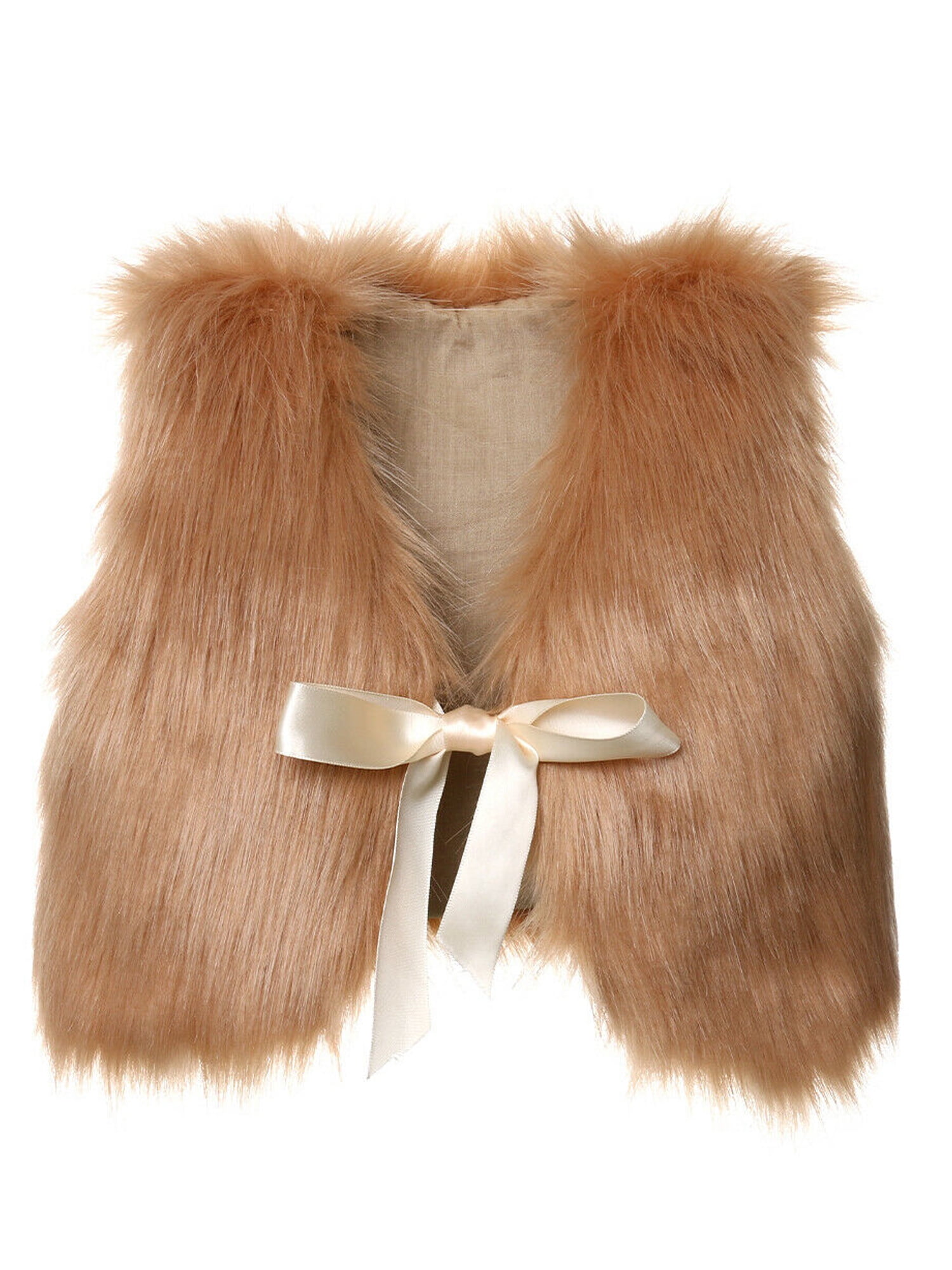 Kids Baby Girls Faux Fur Vest Waistcoat Child Warm Winter Coat Outwear Jacket 