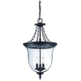thumbnail image 1 of Acclaim 9316BK Belle Collection 3-Light Outdoor Light Fixture Hanging Lantern, Matte Black, 1 of 1