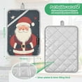 thumbnail image 6 of Yayeee Pot Holders Kitchen Heat Resistant with Pocket 7"x9.8" Cotton Oven Cooking Hot Pads, Blue Christmas Santa, 6 of 7