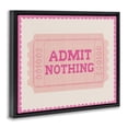 thumbnail image 2 of Stupell Industries Bohemian Admit Nothing Retro Pink Ticket Black Floating Frame Canvas Art, 21 x 17, by Lil' Rue, 2 of 8