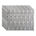 thumbnail image 1 of FASÄDE 18in x 24in Traditional Style 6 Crosshatch Silver Backsplash Panel (5 Pack), 1 of 5