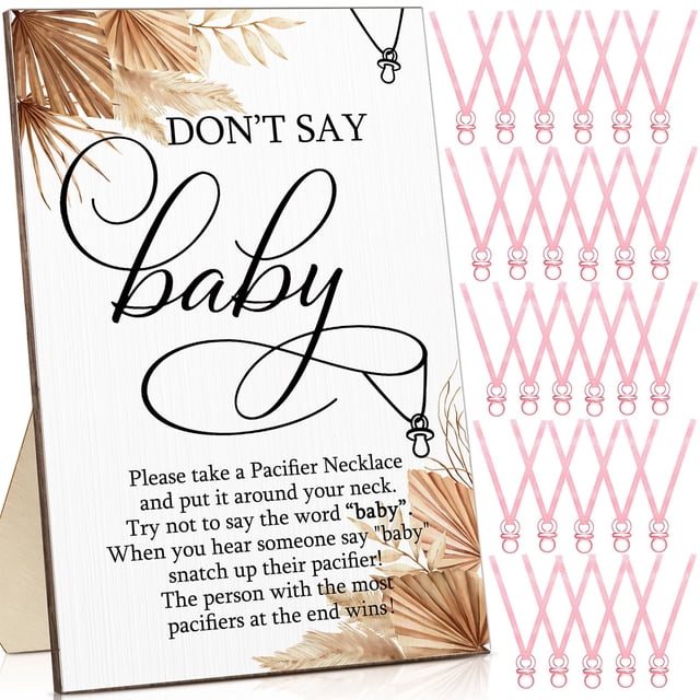 Set de juego para baby shower Geetery, 51 unidades, Don't Say Baby Girl