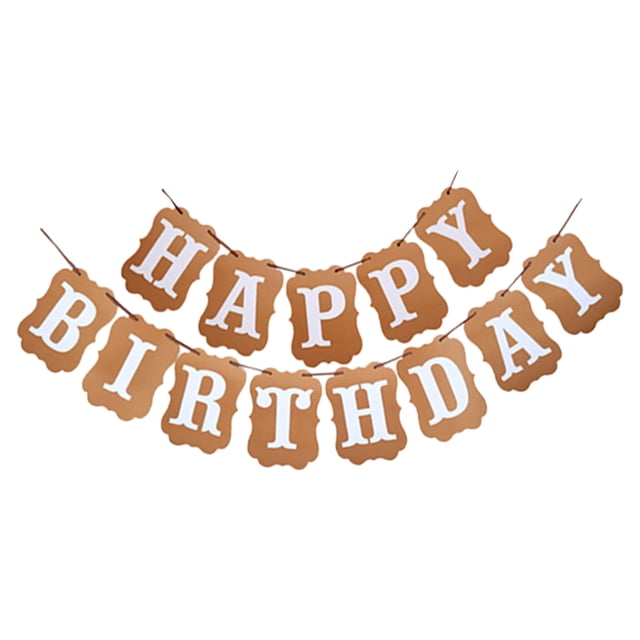 Unatoiry 1pcs Set 16.4ft Pink Paper Card Birthday Decorations For Birthday Party Birthday Banner Happy Birthday Sign Happy Birthday Brown 16.4ft