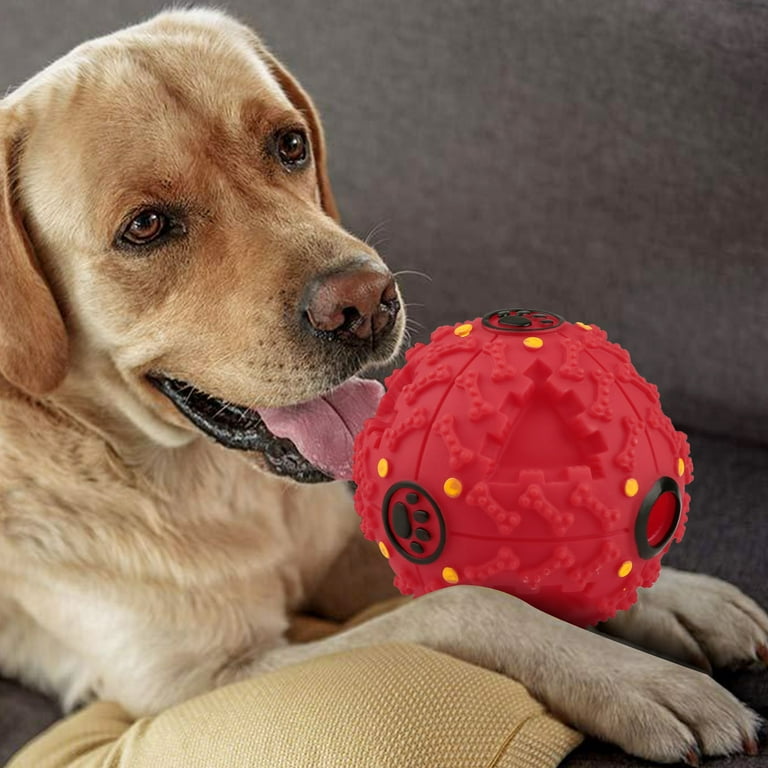 PrimePets 2 Pcs Dog Treat Ball, Interactive Food Treat Dispensing Dog Toys  