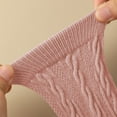 thumbnail image 6 of Women's Crew Socks Classic Cable-Knit Cotton for Casual Stability and Comfort 2 Pairs - Pink, 6 of 6