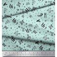 thumbnail image 3 of Soimoi Green Poly Georgette Fabric Peace On Earth Text Printed Fabric 1 Yard 52 Inch Wide, 3 of 3