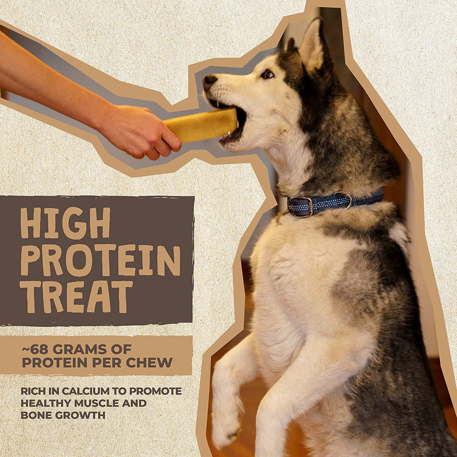 Mighty Paw Yak Cheese Chews For Dogs (4 Large) | All-Natural Long