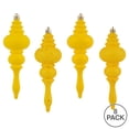 thumbnail image 5 of Vickerman 7" Yellow 4-Finish Finial Ornament, 8 per Box, 5 of 5