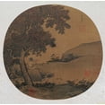 thumbnail image 2 of Ciping, Yan 20x20 Gold Ornate Wood Framed with Double Matting Museum Art Print Titled - Herdboy Playing The Flute Astride a Water Buffalo, 2 of 4
